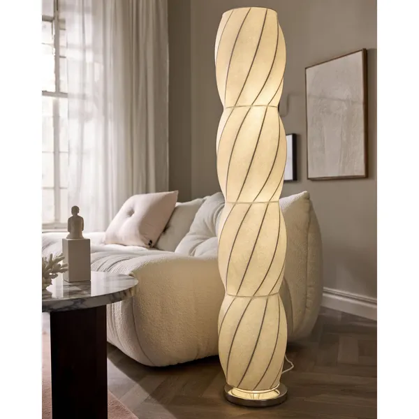 Cocoon Stehleuchte Weiß/Chrom