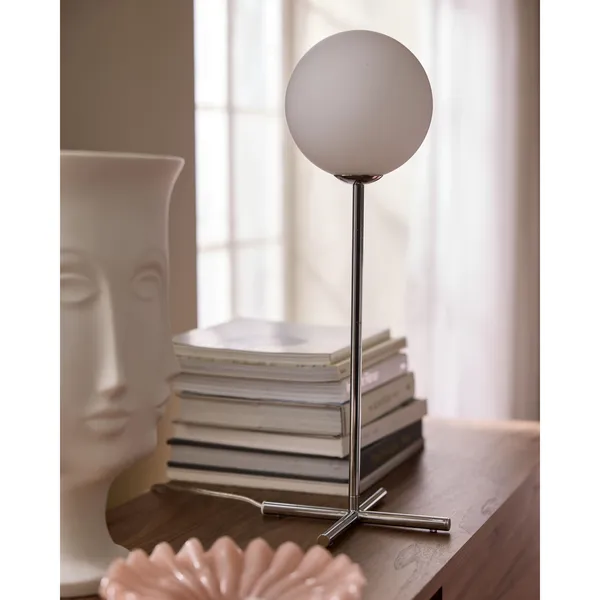 Runa Table Lamp Chrome/Opal