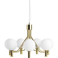 Celeste Kronleuchter 70 cm Messing/Opal