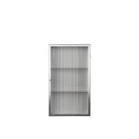 Armoire Murale Haze en Acier Inoxydable et Verre Cannelé