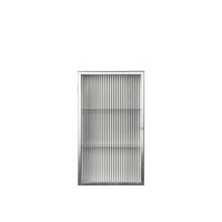 Armoire Murale Haze en Acier Inoxydable et Verre Cannelé