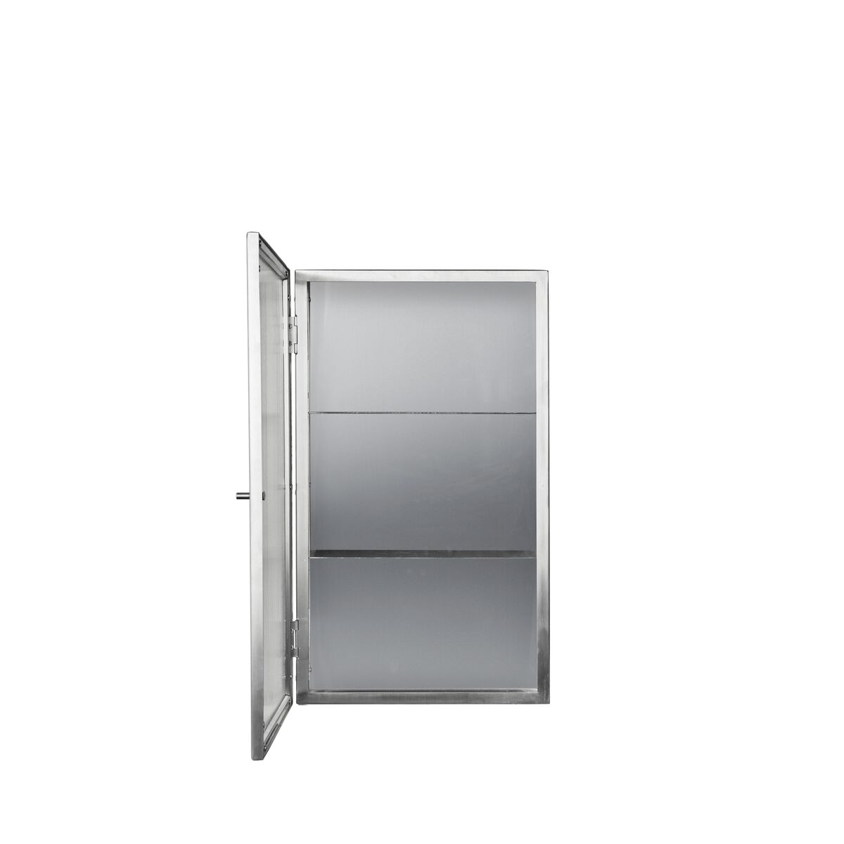 Armoire Murale Haze en Acier Inoxydable et Verre Cannelé