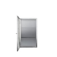 Armoire Murale Haze en Acier Inoxydable et Verre Cannelé