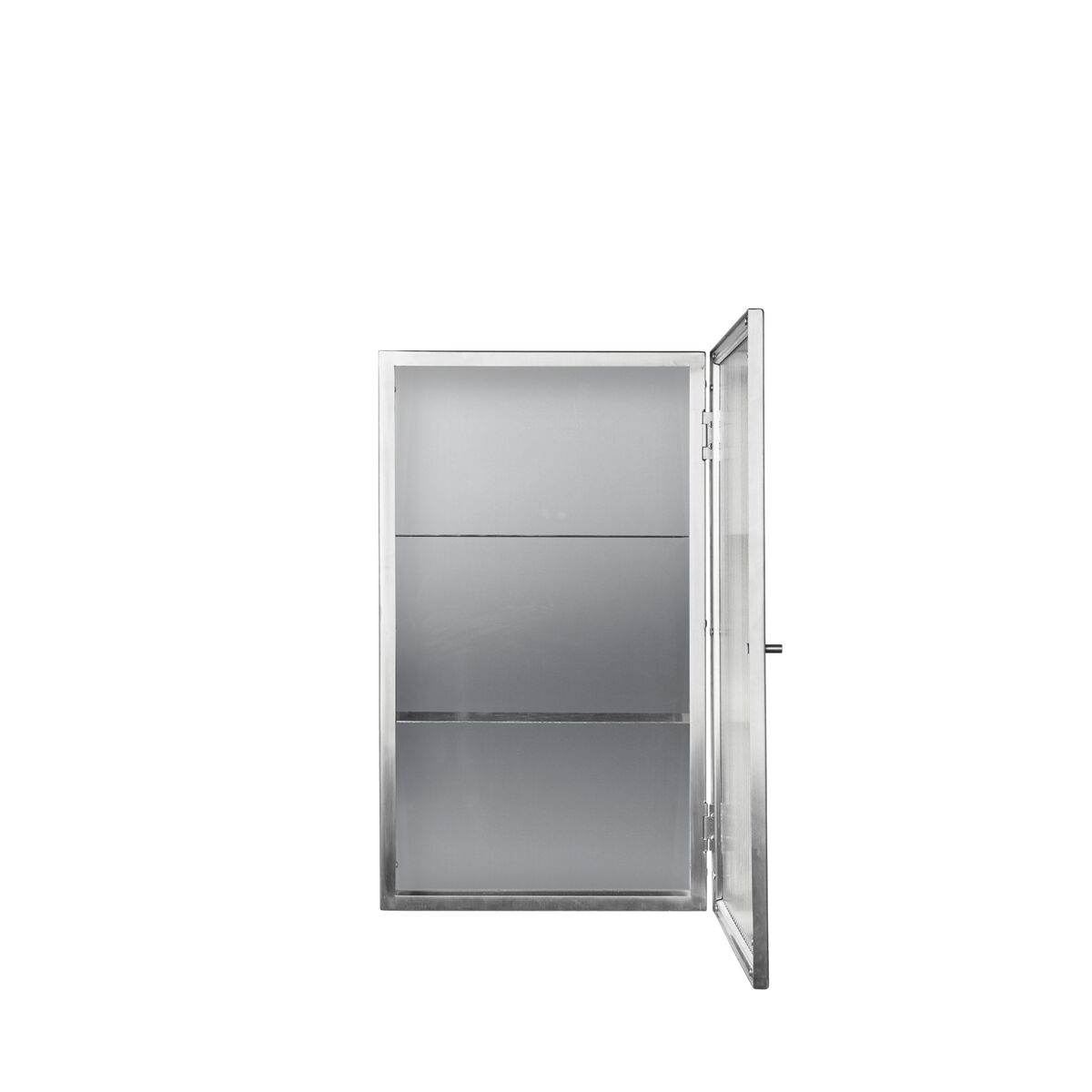 Armoire Murale Haze en Acier Inoxydable et Verre Cannelé
