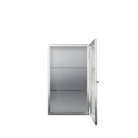 Armoire Murale Haze en Acier Inoxydable et Verre Cannelé