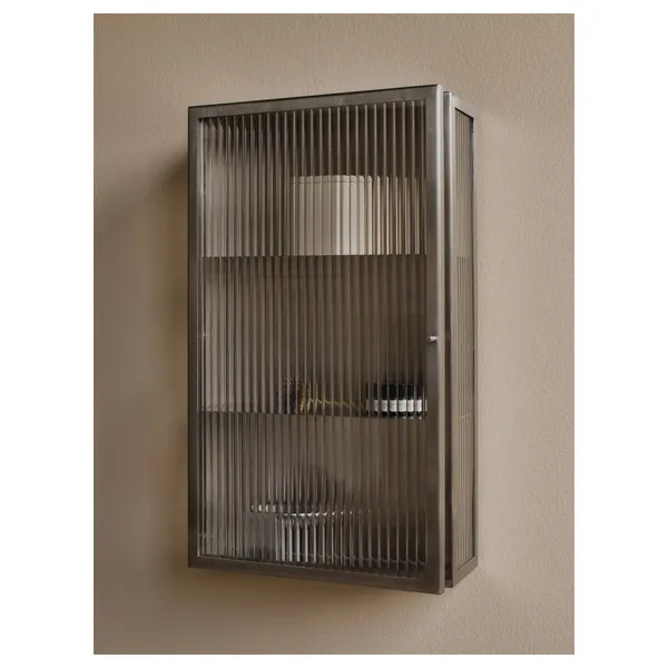 Haze Wall-Hung Cabinet Stainless Steel/Fluted Glass