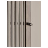 Armoire Murale Haze en Acier Inoxydable et Verre Cannelé