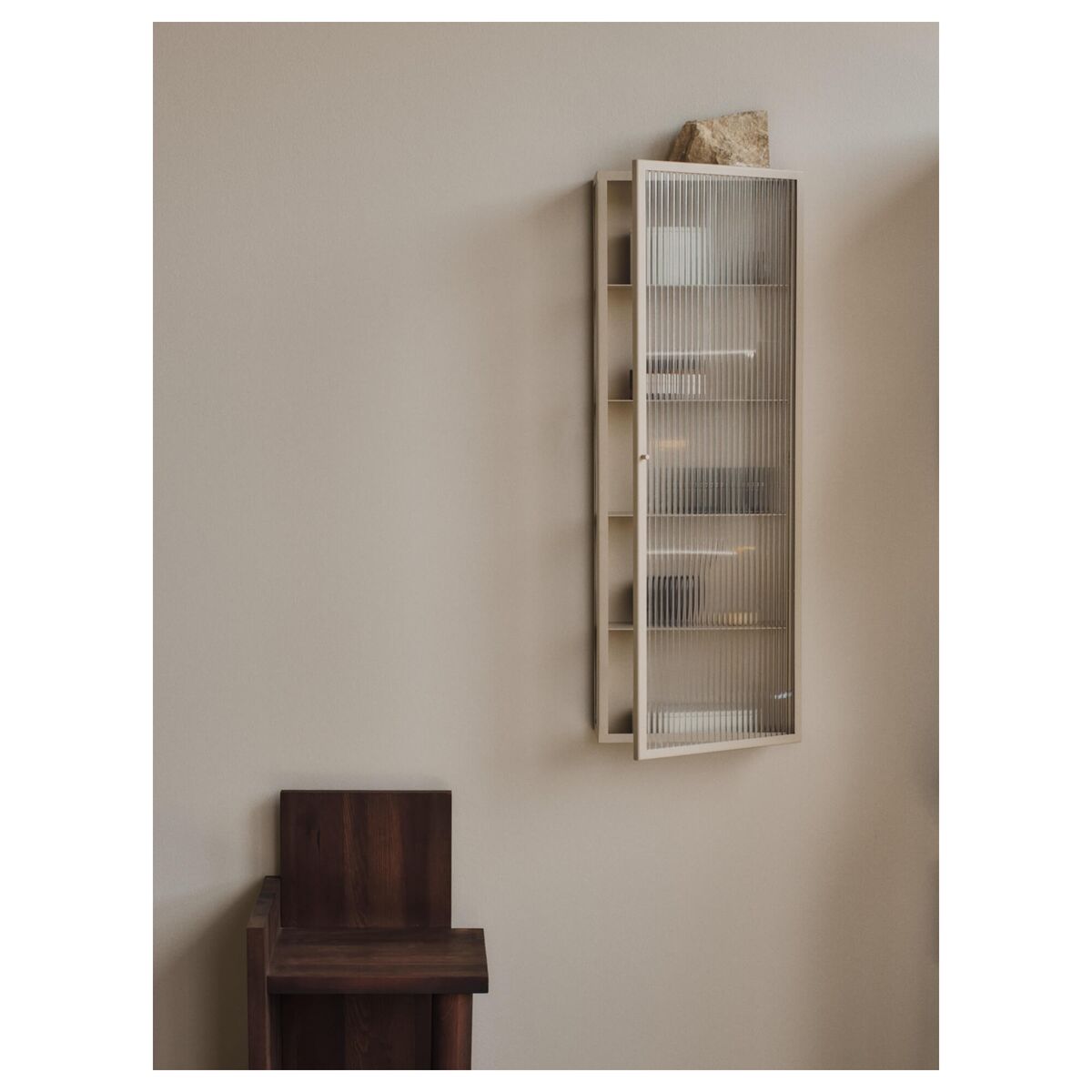 Haze Wall-Hung Cabinet 35x100 Cashmere