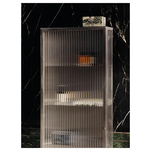 Haze Wandschrank 35x100 Edelstahl