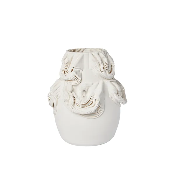 Drisca Vase H23 Gebrochenes Weiß