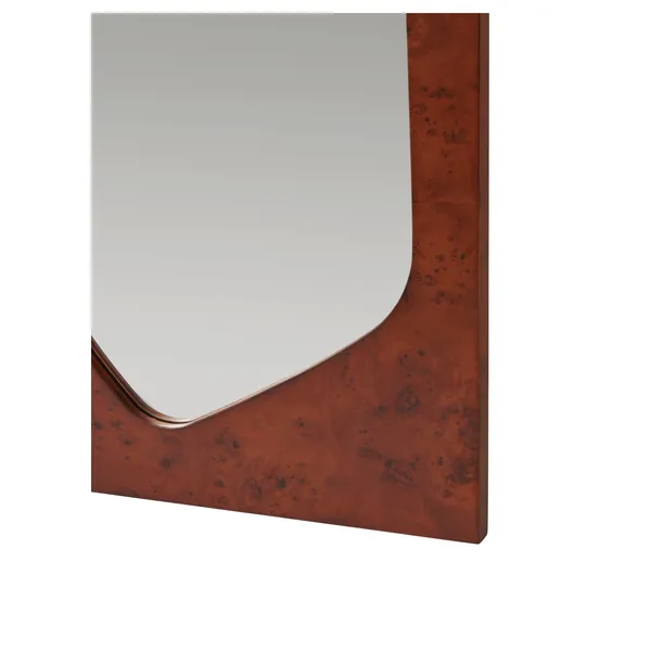 Folia Mirror H135 Dark Stained Burl Wood