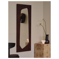 Folia Mirror H135 Dark Stained Burl Wood