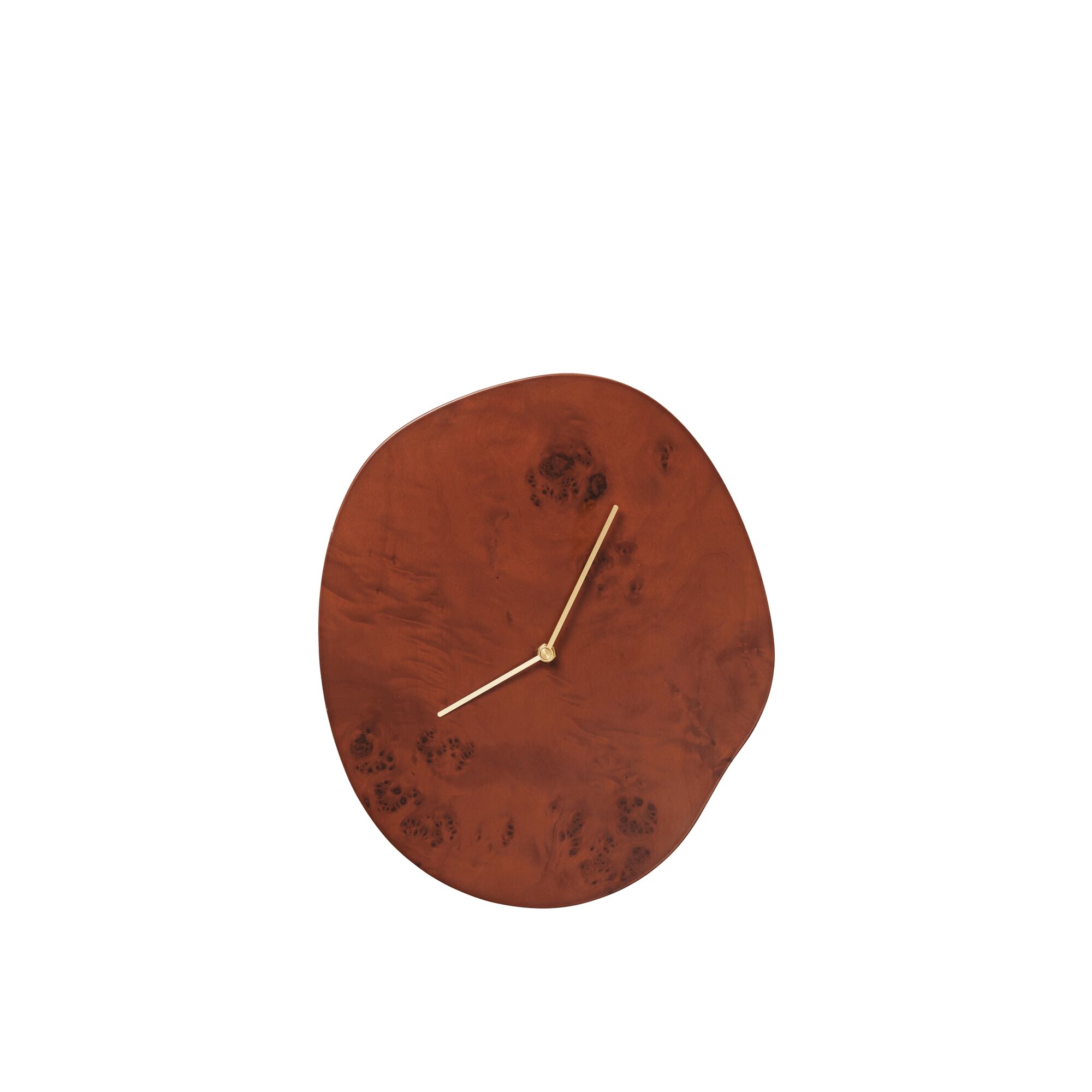 Melt Wall Clock Dark Stained Root Wood