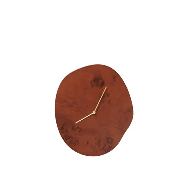 Melt Wall Clock Dark Stained Root Wood
