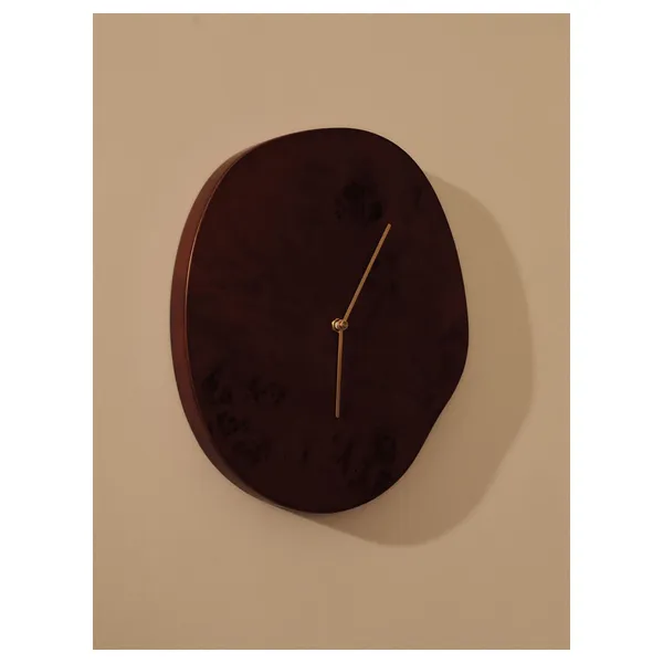 Melt Wall Clock Dark Stained Root Wood
