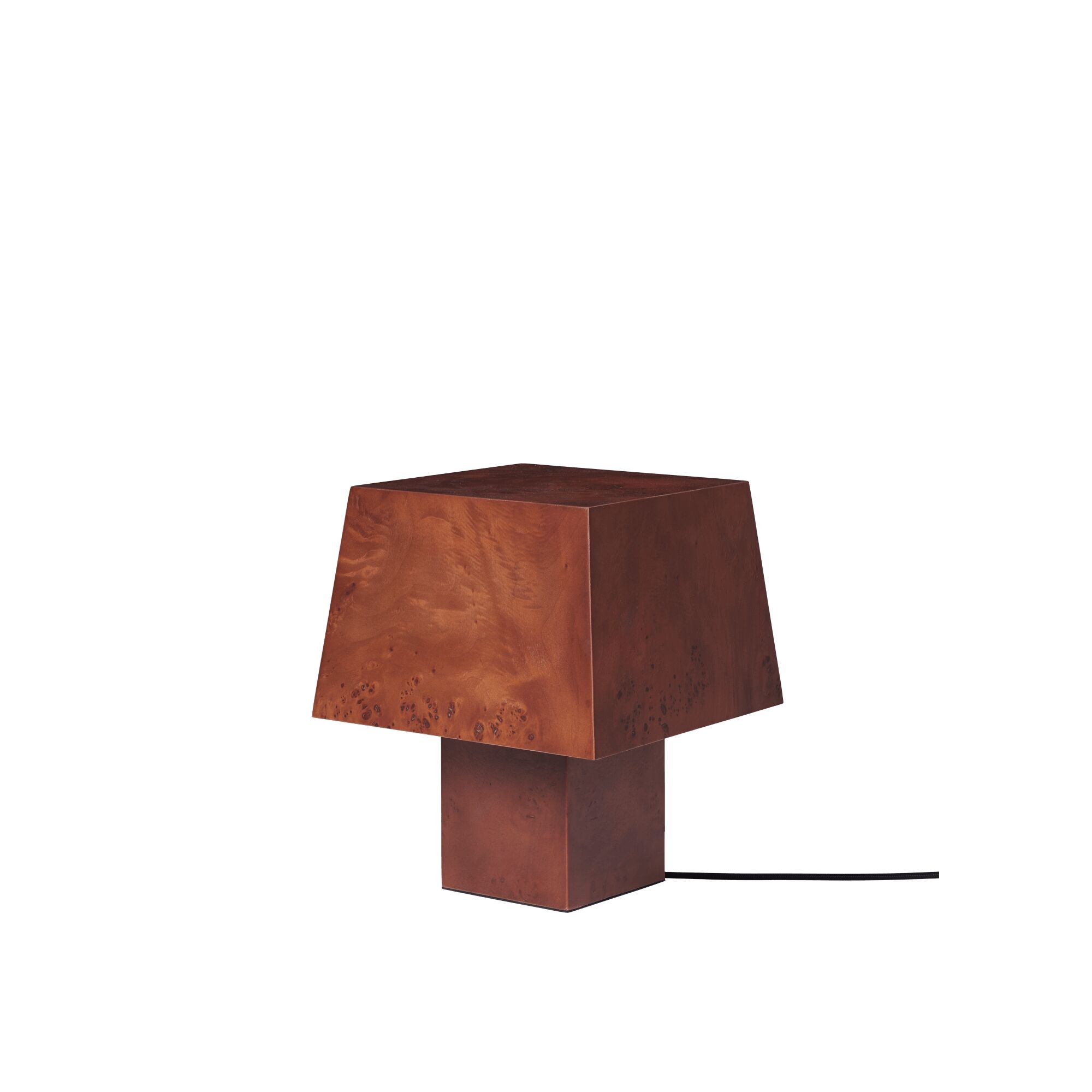 Burl Bordlampe Mrkbejdset Rodtr