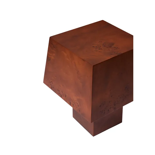 Lampa Stołowa Burl z Ciemnobejcowanego Drewna Burl