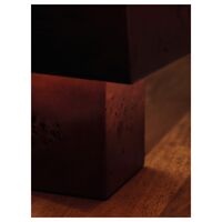 Lampa Stołowa Burl z Ciemnobejcowanego Drewna Burl