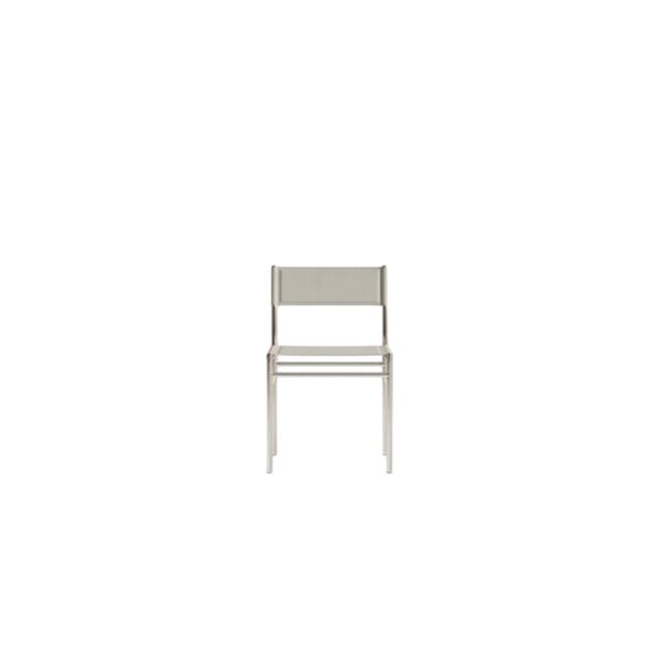 Ferra Dining Chair Chrome/ Sevilla Stone Grey