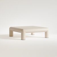 Table Basse Cubio 110x110 Beige Clair Semi-brillant