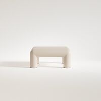 Table Basse Cubio 80x80 Beige Clair Semi-brillant