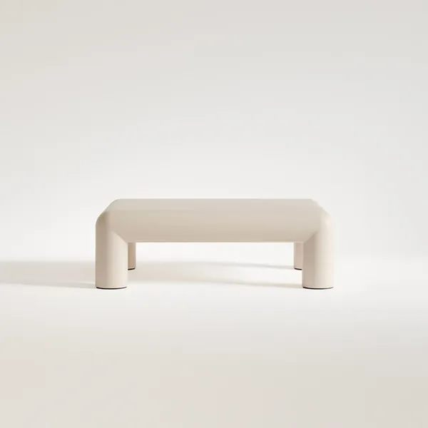 Table Basse Cubio 110x80 Beige Clair Semi-brillant