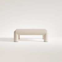 Table Basse Cubio 110x80 Beige Clair Semi-brillant