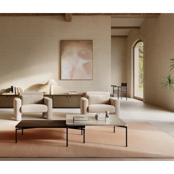 Dapple Coffee Table Square Moleanos Limestone