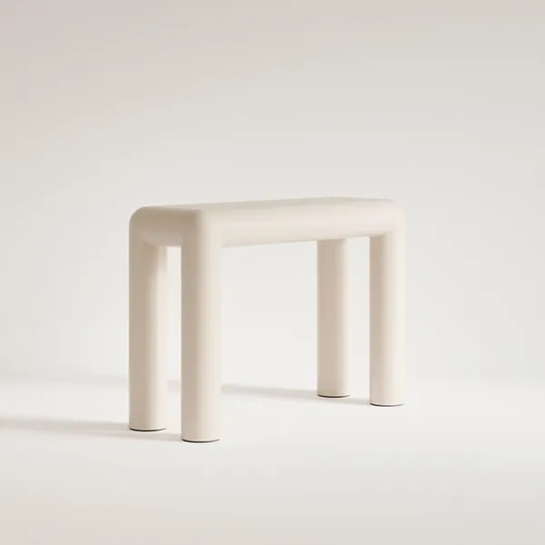 PREMARKIVET Cubio Consoletafel, Halfglanzend Beige
