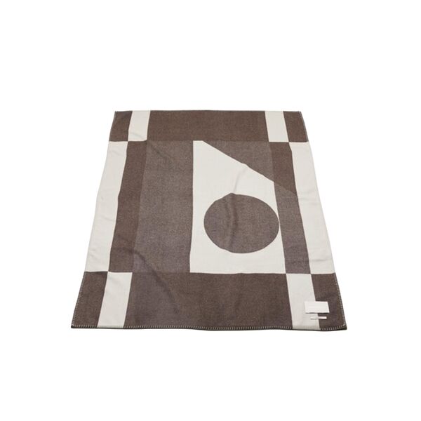 Big Logo Tæppe Pale Beige/Umber Brown