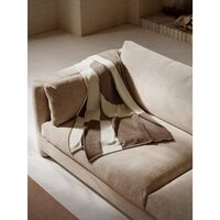 Big Logo Rug Pale Beige/Umber Brown