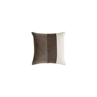Stor Logotyp Kudde 55x55 Beige/ Umbrabrun