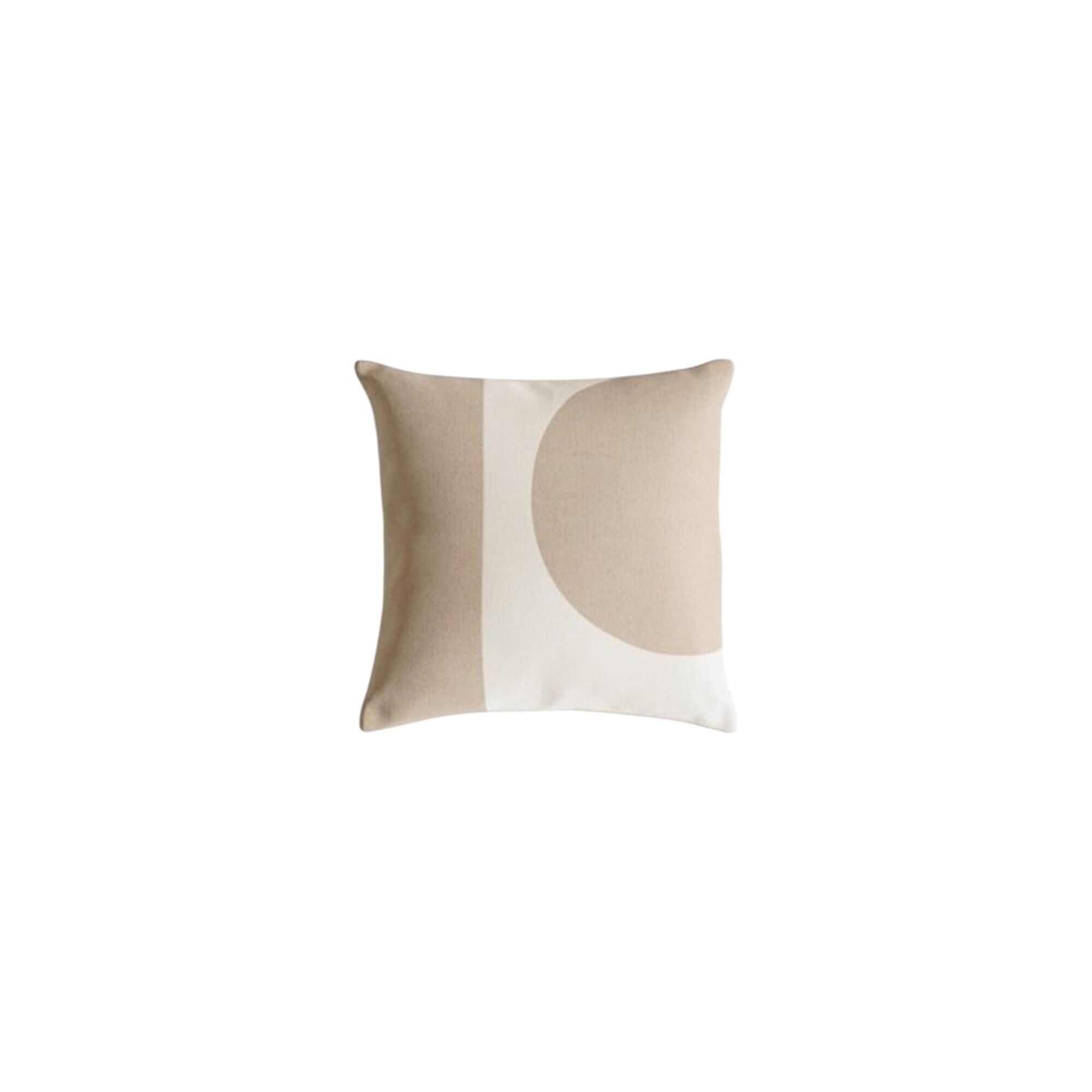 Pute med stor logo 55×55 lys Beige/ Sand