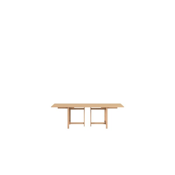 Tavolo da Pranzo Rettangolare 160x90 con 2 Prolunghe Color Pesca Tenue