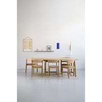 Rectangular Dining Table 160x90 With 1 Extension Muted Peach