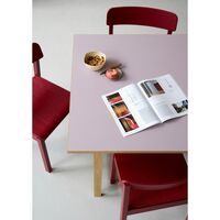 Rectangular Dining Table 160x90 With 1 Extension Soft Lilac