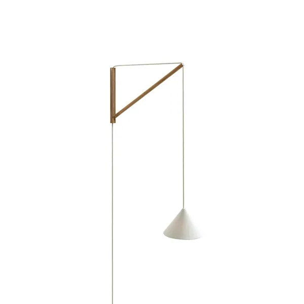 Vegglampe Eik/ Hvit