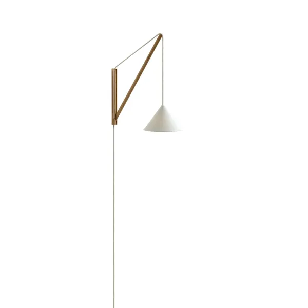 Vegglampe Eik/ Hvit