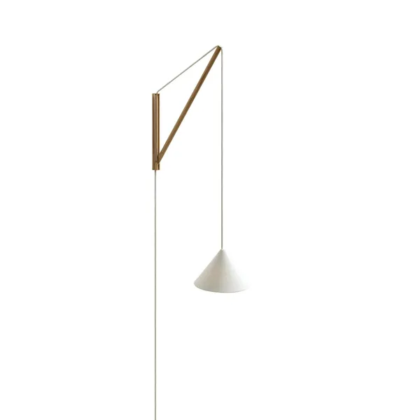 Vegglampe Eik/ Hvit