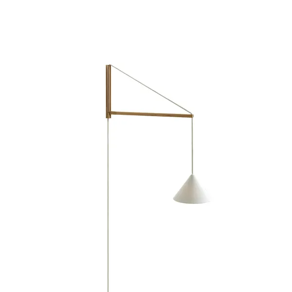 Vegglampe Eik/ Hvit