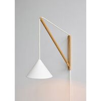Vegglampe Eik/ Hvit