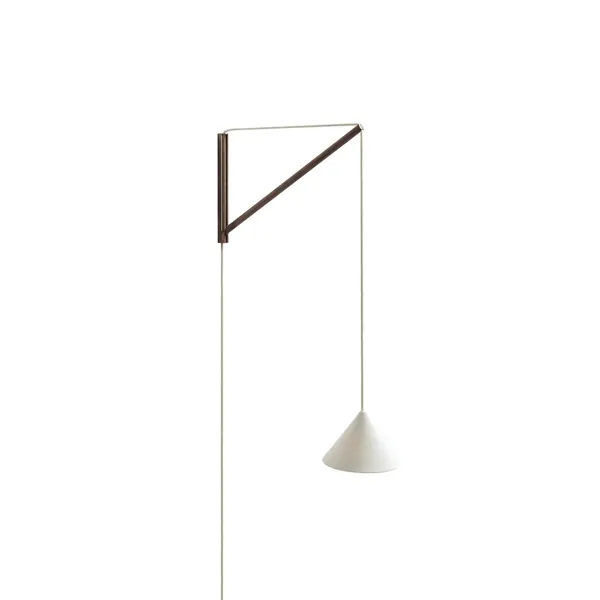 Vegglampe Røkt Eik/ Hvit