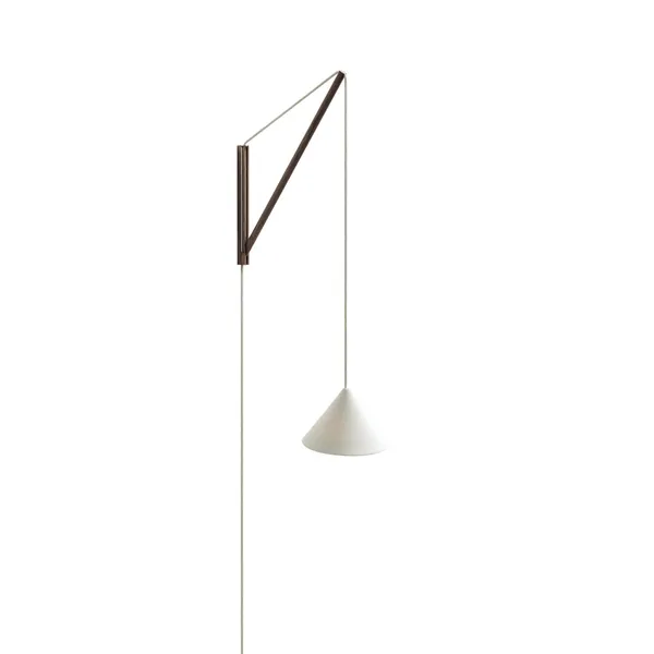 Vegglampe Røkt Eik/ Hvit