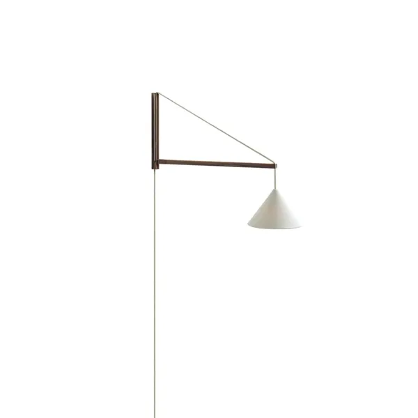 Vegglampe Røkt Eik/ Hvit