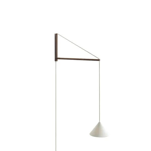 Vegglampe Røkt Eik/ Hvit