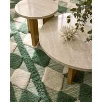 Eden Coffee Table Ø90 White Stone/Oak