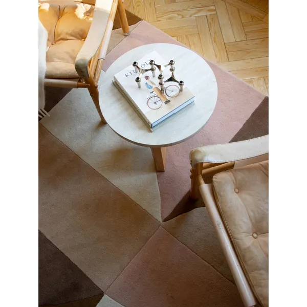 Tavolino Eden Ø50 Pietra Bianco /Rovere
