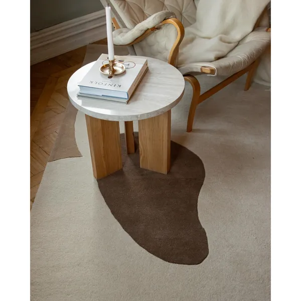 Tavolino Eden Ø50 Pietra Bianco /Rovere