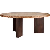 Eden Coffee Table Ø90 Brown Stone/ Dark Oak