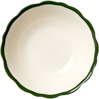 Fleur Kom 15 cm Set van 4 Wit/Donkergroen